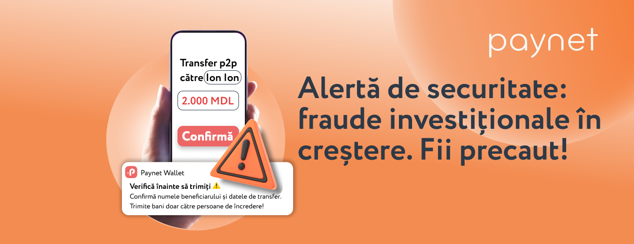 Fii precaut. Tratează fiecare tranzacție cu atenție și verifică de două ori beneficiarul și scopul plății.