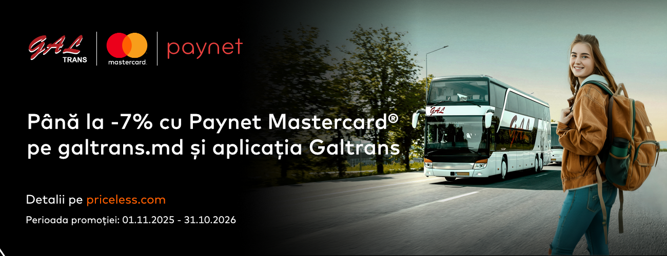 Whether you're heading for a short visit to Iași, a business trip to Bucharest, or exploring cities in Ukraine, Paynet and Mastercard are making your travels more rewarding. Your journeys become more advantageous!