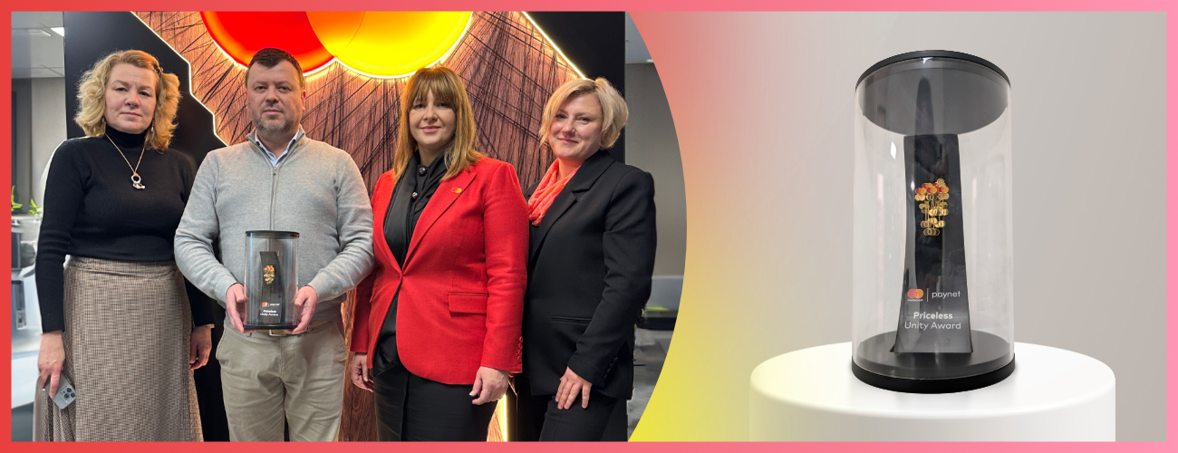 Cu ocazia împlinirii a 25 de ani de prezență Mastercard în Moldova, Paynet a fost onorat cu distincția Priceless Unity Award. Acest premiu celebrează parteneriatul nostru solid și valorile comune — inovația, securitatea și digitalizarea — fiind o recunoaștere a eforturilor conjugate în dezvoltarea soluțiilor de plată pentru utilizatorii Paynet Mastercard.