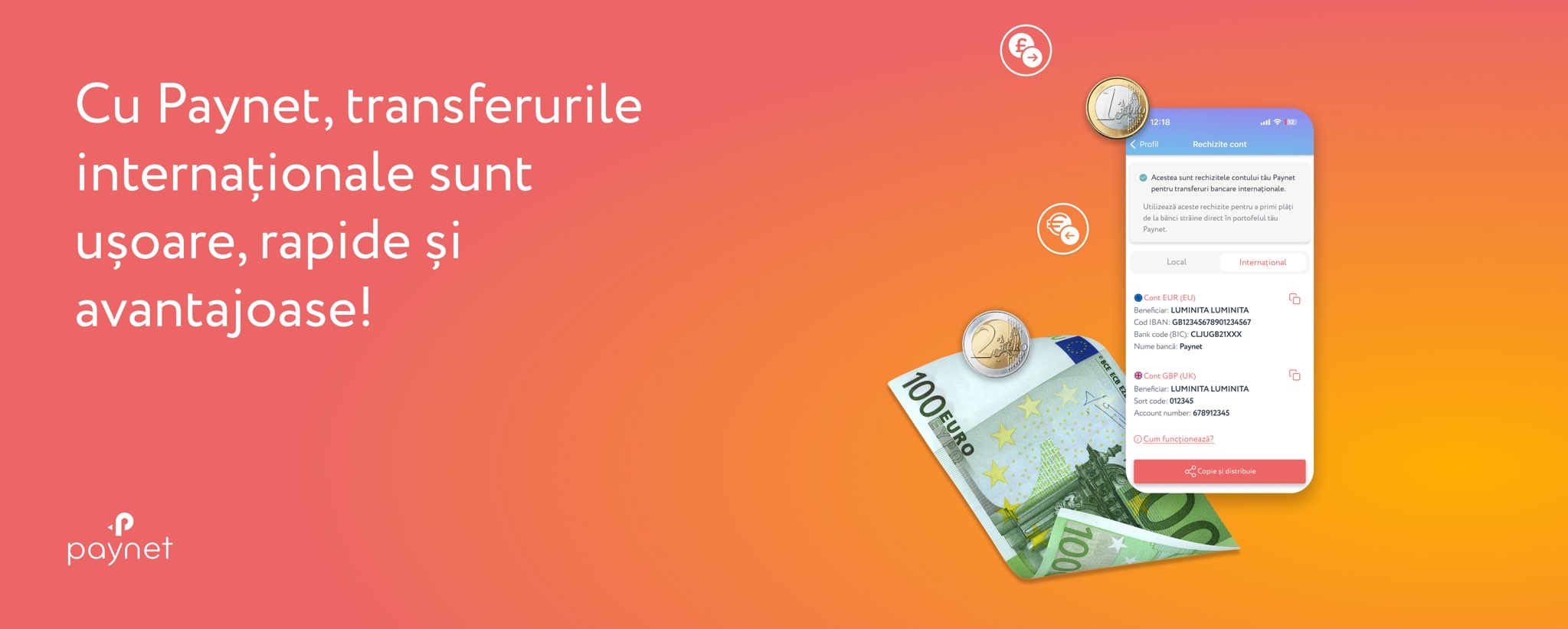 With our help you can receive money from Europe to Moldova or transfer money to Europe for only 1 euro, regardless of the transfer amount.
